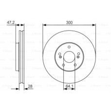 Гальмівний диск Bosch 0 986 479 R47