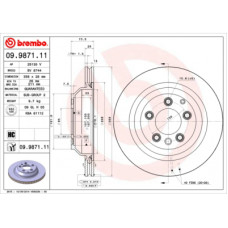 Гальмівний диск Brembo 09.9871.11