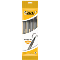 Ручка масляна Bic Round Stic, чорна, 4шт в блістері (bc944177)