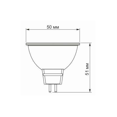 Лампочка Videx MR16e 8W GU5.3 4100K (VL-MR16e-08534)