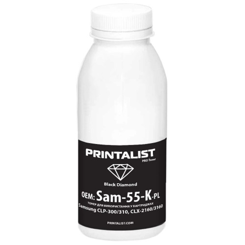 Тонер SamsungCLP-300/310,CLX-2160/3160 55г Black Printalist (Sam-55-K-PL)