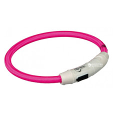 Нашийник для тварин Trixie світиться з USB L-XL 65 см/7 мм рожевий (4053032127081)