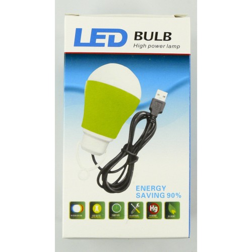 Світильник Dengos LED-BULB-5V5W-BLUE (USB з LED-лампочкою)