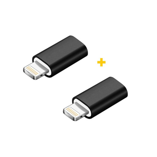 Перехідник MicroUSB to Lightning AC-005 2 pcs XoKo (XK-AC005-BK2)