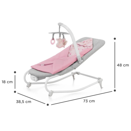 Крісло-гойдалка Kinderkraft шезлонг Felio 2 Peony Rose (5902533921096)