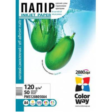 Папір ColorWay A4 120г glossy 50л (PMS1208050A4)