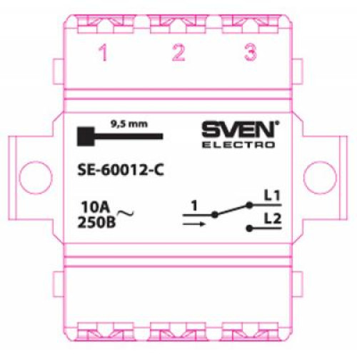 Перемикач Sven SE-60012-C cream (7100036)