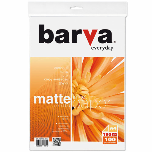 Папір Barva A4 Everyday matted 190г 100с (IP-AE190-292)