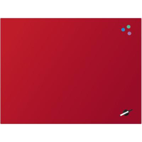 Офісна дошка Axent скляна магнітно-маркерна 90x120 см, червона (9616-06-А)