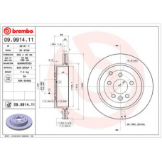 Гальмівний диск Brembo 09.9914.11