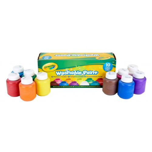 Фарби для малювання Crayola Classic Washable 10 шт у пляшечках (256324.006)