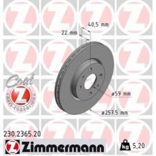 Гальмівний диск ZIMMERMANN 230.2365.20