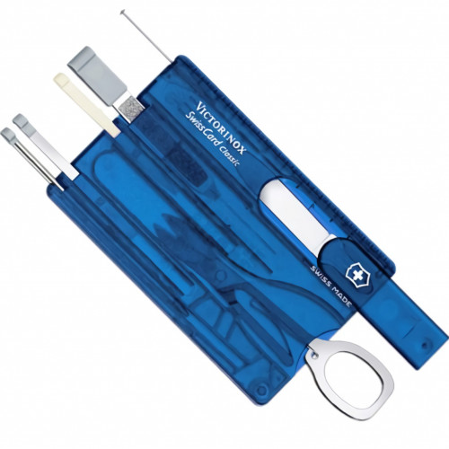 Ніж Victorinox SwissCard Transparent Blue (0.7122.T2)