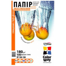 Папір ColorWay 10x15 180г glossy, 100с (PG1801004R)