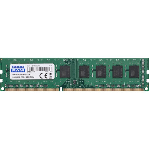 Модуль пам'яті для комп'ютера DDR3L 8GB 1600 MHz Goodram (GR1600D3V64L11/8G)