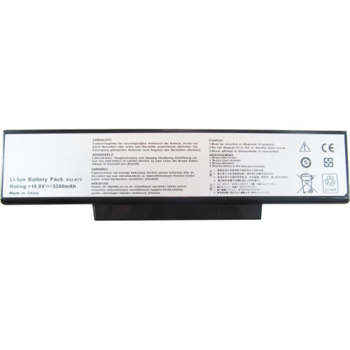 Акумулятор до ноутбука Alsoft Asus A32-K72 5200mAh 6cell 11.1V Li-ion (A41440)