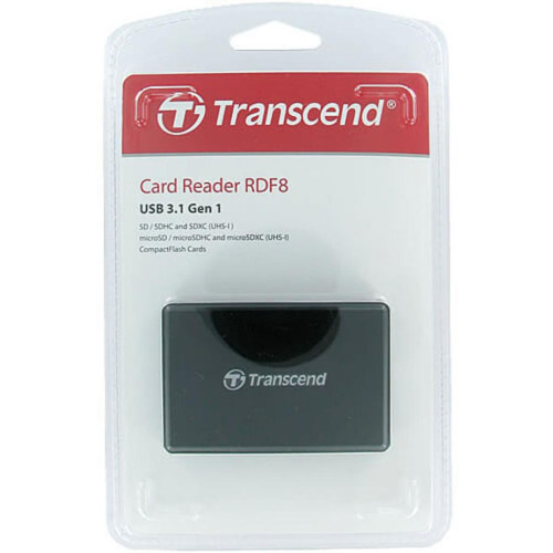 Зчитувач флеш-карт Transcend USB 3.1 Black (TS-RDF8K2)