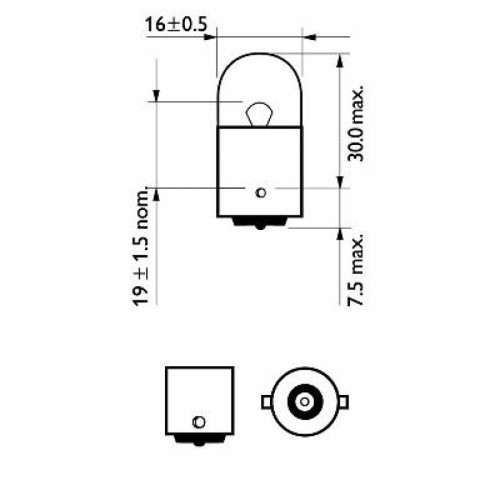 Автолампа Philips 10W (12814 CP)