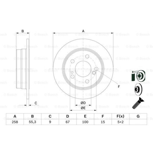 Гальмівний диск Bosch 0 986 478 188