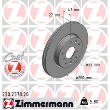 Гальмівний диск ZIMMERMANN 230.2378.20