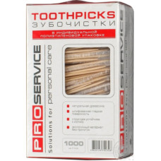 Зубочистки PRO service дерев'яні в індивідуальній упаковці 1000 шт. (4820143702328)