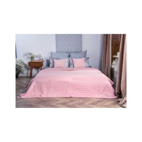 Покривало Руно двостороннє декоративне Velour Rose 180х220 см (340.55_Rose)