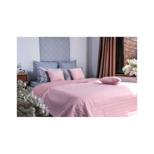 Покривало Руно двостороннє декоративне Velour Rose 180х220 см (340.55_Rose)