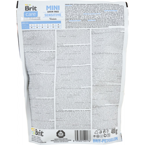 Сухий корм для собак Brit Care GF Mini Sensitive 400 г (8595602520176)