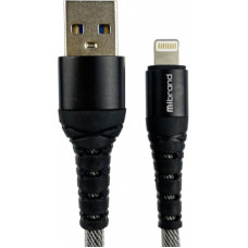 Дата кабель USB 2.0 AM to Lightning 1.0m MI-14 2A Black-Gray Mibrand (MIDC/14LBG)