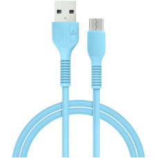 Дата кабель USB 2.0 AM to Micro 5P 1.2m AL-CBCOLOR-M1BL Blue ACCLAB (1283126518133)