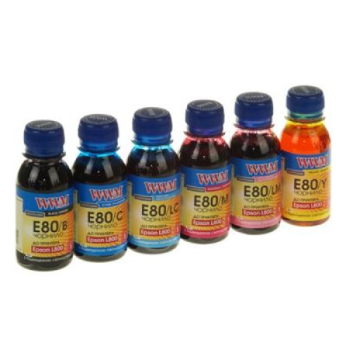 Чорнило WWM EPSON L800 B/Y/M/LM/LC 6х100г (E80SET-2)