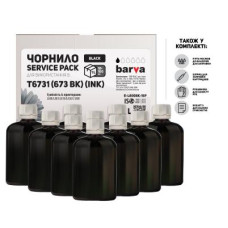 Чорнило Barva EPSON L800/L810/L850/L1800 10x100 мл BLACK (E-L800Bk-1SP)