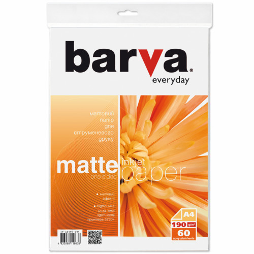 Папір Barva A4 Everyday matted 190г 60с (IP-AE190-291)