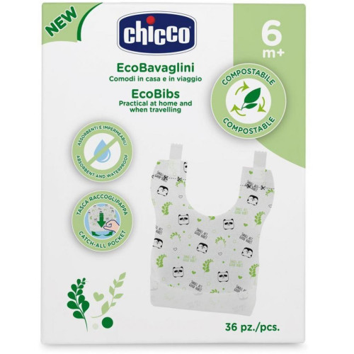 Нагрудничок Chicco EcoBibs одноразові 36 шт. (10399.00)