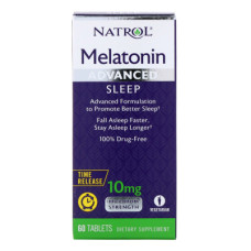 Амінокислота Natrol Мелатонін Повільного Вивільнення 10 мг, Melatonin Advanced S (NTL-05964)