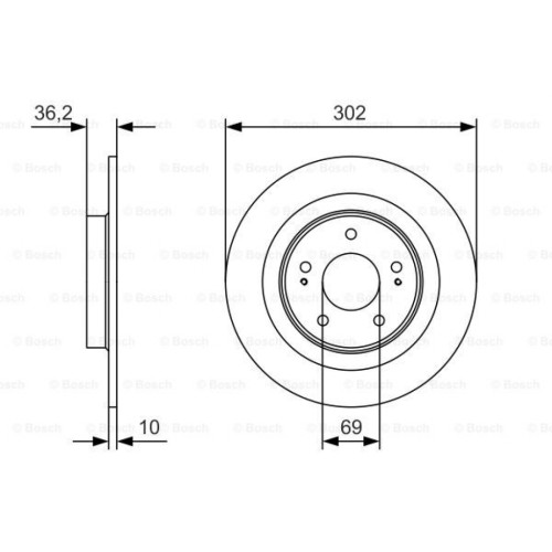 Гальмівний диск Bosch 0 986 479 B04