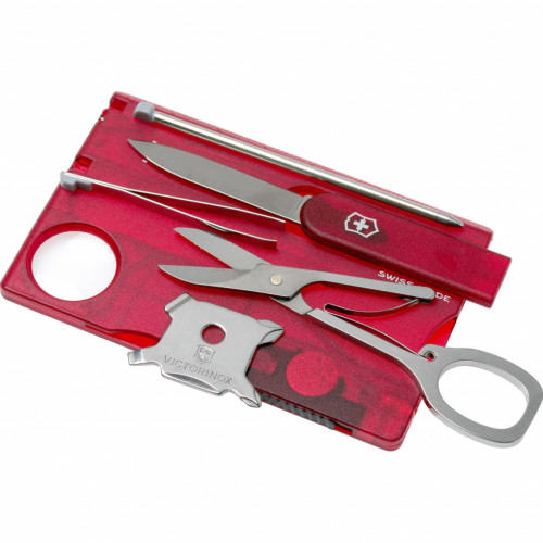 Ніж Victorinox SwissCard Lite Transparent Red (0.7300.T)