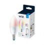 Розумна лампочка WiZ E14 4.9W(40W 806Lm) C37 2200-6500K RGB Wi-Fi (929002448802)
