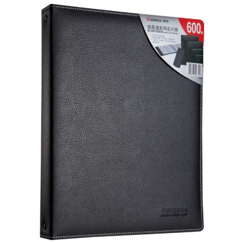 Візитниця Comix на 600 візиток, PU, чорний (CARDHOLD-COM-A2105)