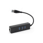 Перехідник Dynamode USB 3.0 Type-A - RJ45 Gigabit Lan, 3*USB 3.0 (USB3.0-Type-A-RJ45-HUB3)