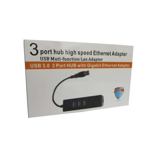 Перехідник Dynamode USB 3.0 Type-A - RJ45 Gigabit Lan, 3*USB 3.0 (USB3.0-Type-A-RJ45-HUB3)