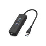 Перехідник Dynamode USB 3.0 Type-A - RJ45 Gigabit Lan, 3*USB 3.0 (USB3.0-Type-A-RJ45-HUB3)