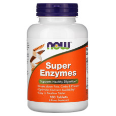 Вітамінно-мінеральний комплекс Now Foods Супер Ензими, Super Enzymes, 180 таблеток (NOW-02962)