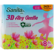 Гігієнічні прокладки Sanita 3D Airy Gentle Slim Wing 24.5 см 8 шт. (8850461090704)
