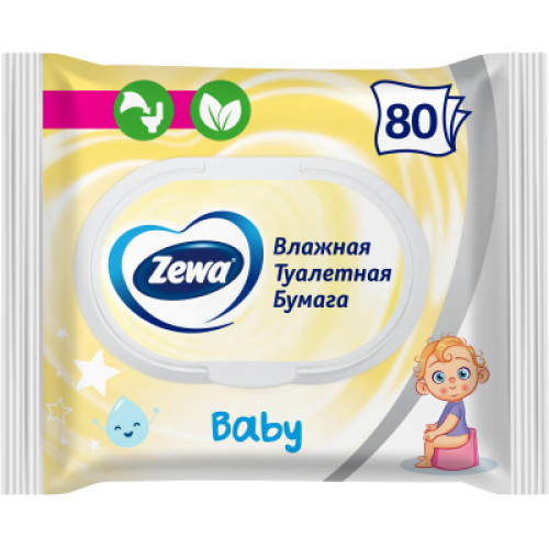 Туалетний папір Zewa Baby 80 шт. (7322541394275)