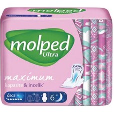 Гігієнічні прокладки Molped Ultra Night 6 крапель 6 шт. (8690536807390)