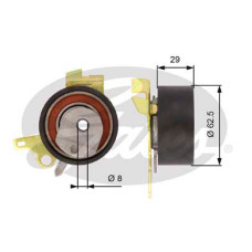 Ролик натягувача ременя Gates T43022