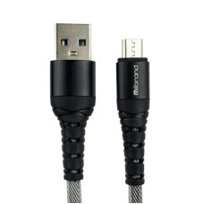 Дата кабель USB 2.0 AM to Micro 5P 1.0m MI-14 2A Black-Gray Mibrand (MIDC/14MBG)