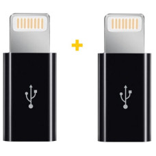 Перехідник MicroUSB to Lightning AC-030 2 pcs XoKo (XK-AC030-BK2)