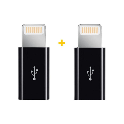 Перехідник MicroUSB to Lightning AC-030 2 pcs XoKo (XK-AC030-BK2)